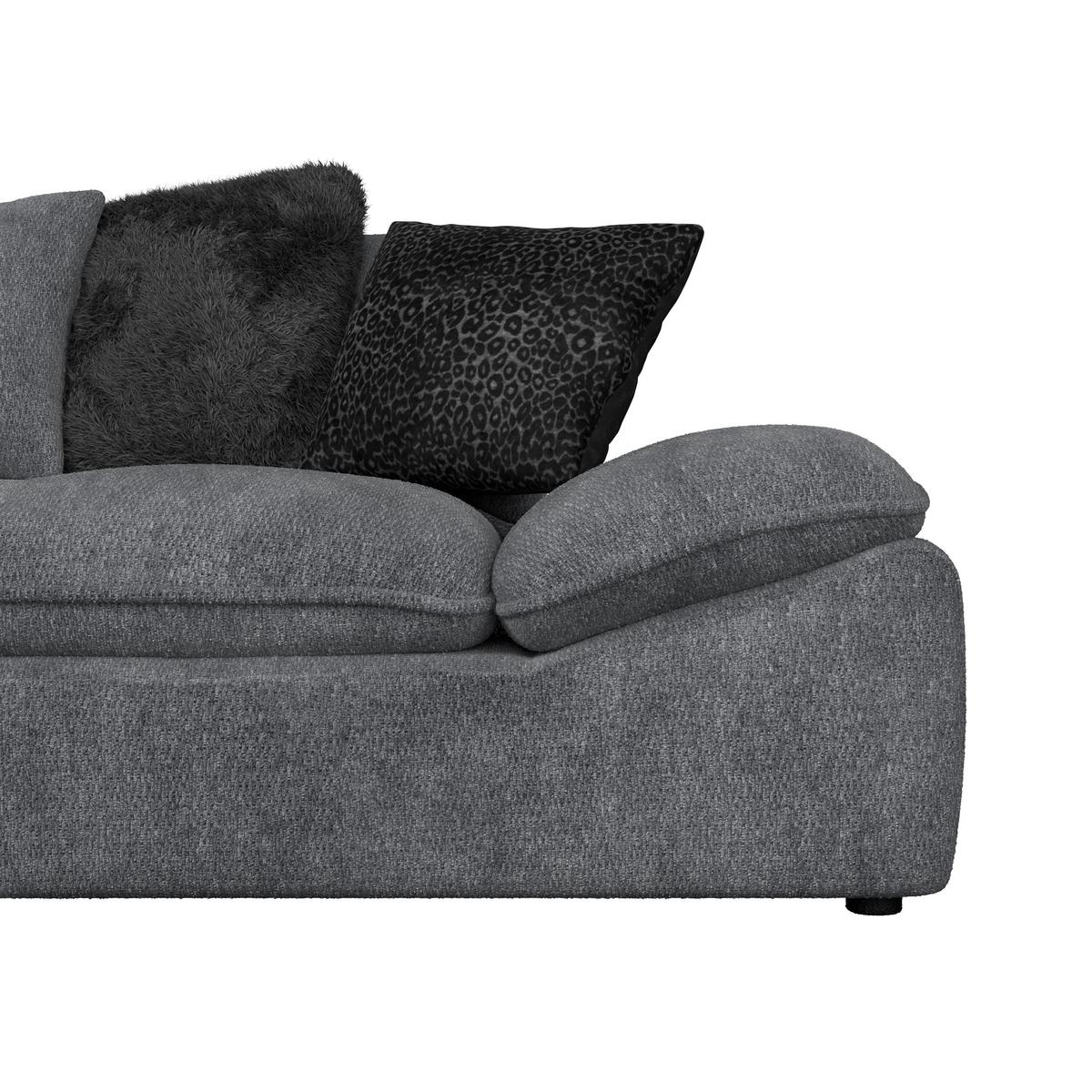 Wohnlandschaft Diun anthrazit, S: 278x278cm - Anthrazit/Schwarz, Trend, Textil (278/278cm) - Luca Bessoni