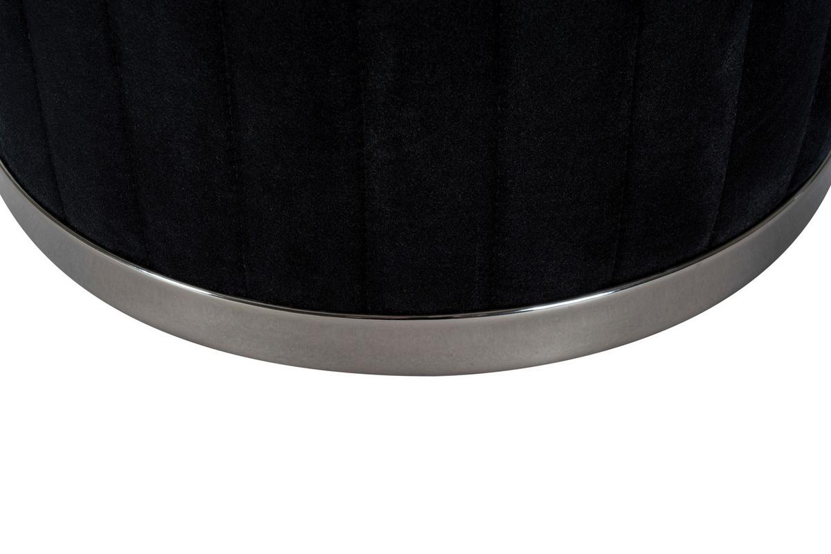 Hocker Doric 125 Schwarz/Graphitfarben D: 43 cm - Graphitfarben/Schwarz, Design, Textil (43/46/43cm) - Kayoom