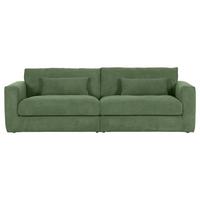 Bigsofa Manolis Olivgrün B: 260 cm - Schwarz/Olivgrün, KONVENTIONELL, Textil (260/66/115cm) - MID.YOU