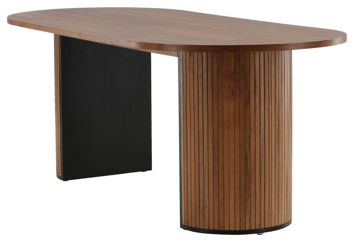 Esstisch Bianca - Schwarz/Naturfarben, Design, Holz/Holzwerkstoff (200/90/75cm) - Livetastic