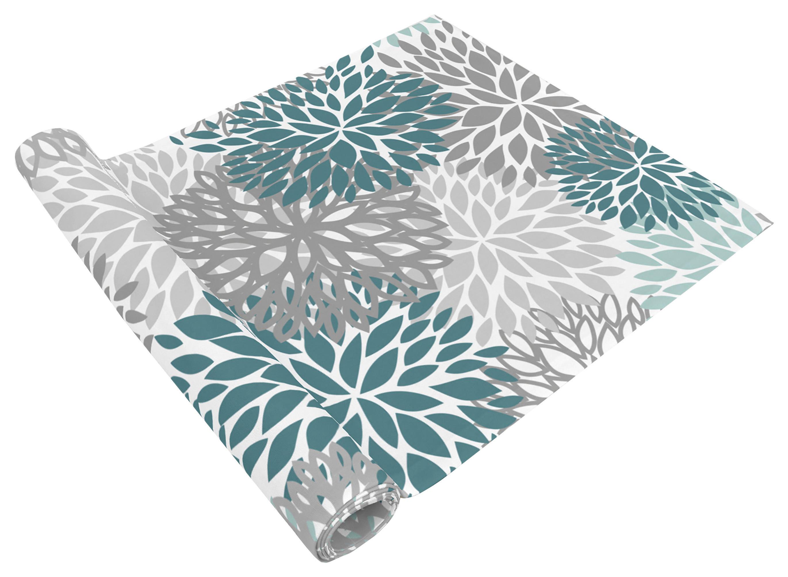 Tischläufer Lilly - Silberfarben/Petrol, MODERN, Textil (40/150cm) - Luca Bessoni