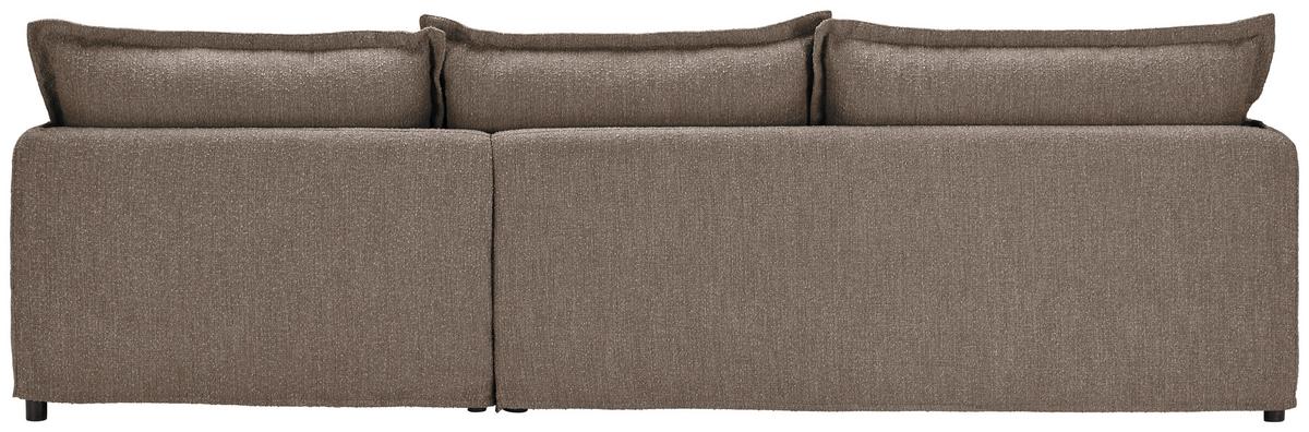 Ecksofa Toscana - Schwarz/Braun, Trend, Textil (295/165cm) - Livetastic