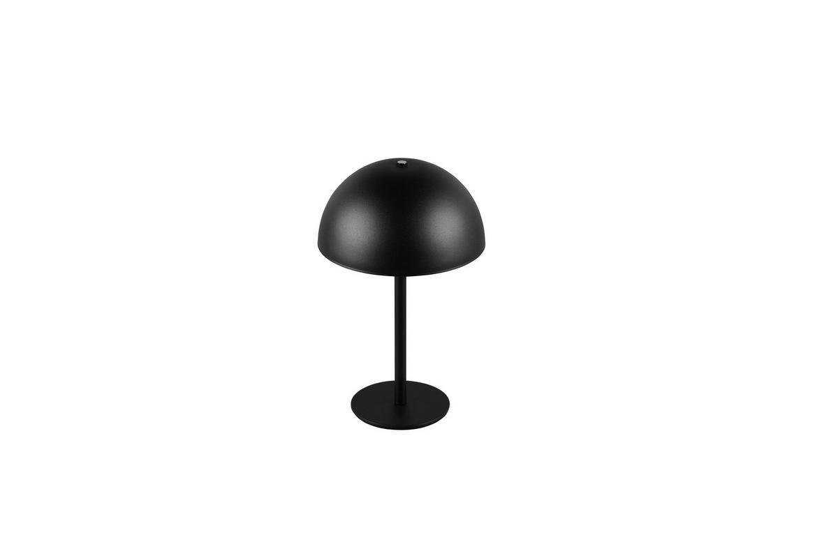 Akku-Tischleuchte Munoz Schwarz D: 13 cm - Schwarz, Trend, Metall (13/21cm)