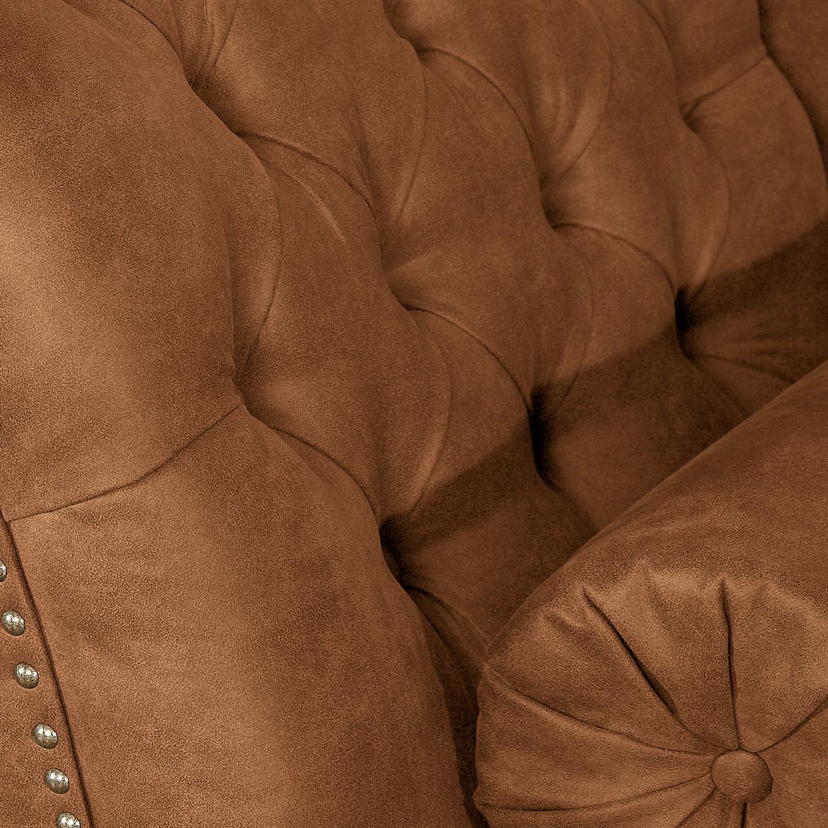 Récamiere Pako Cognac B: 185cm - Cognac/Braun, Design, Textil (185/93/75cm) - Livetastic