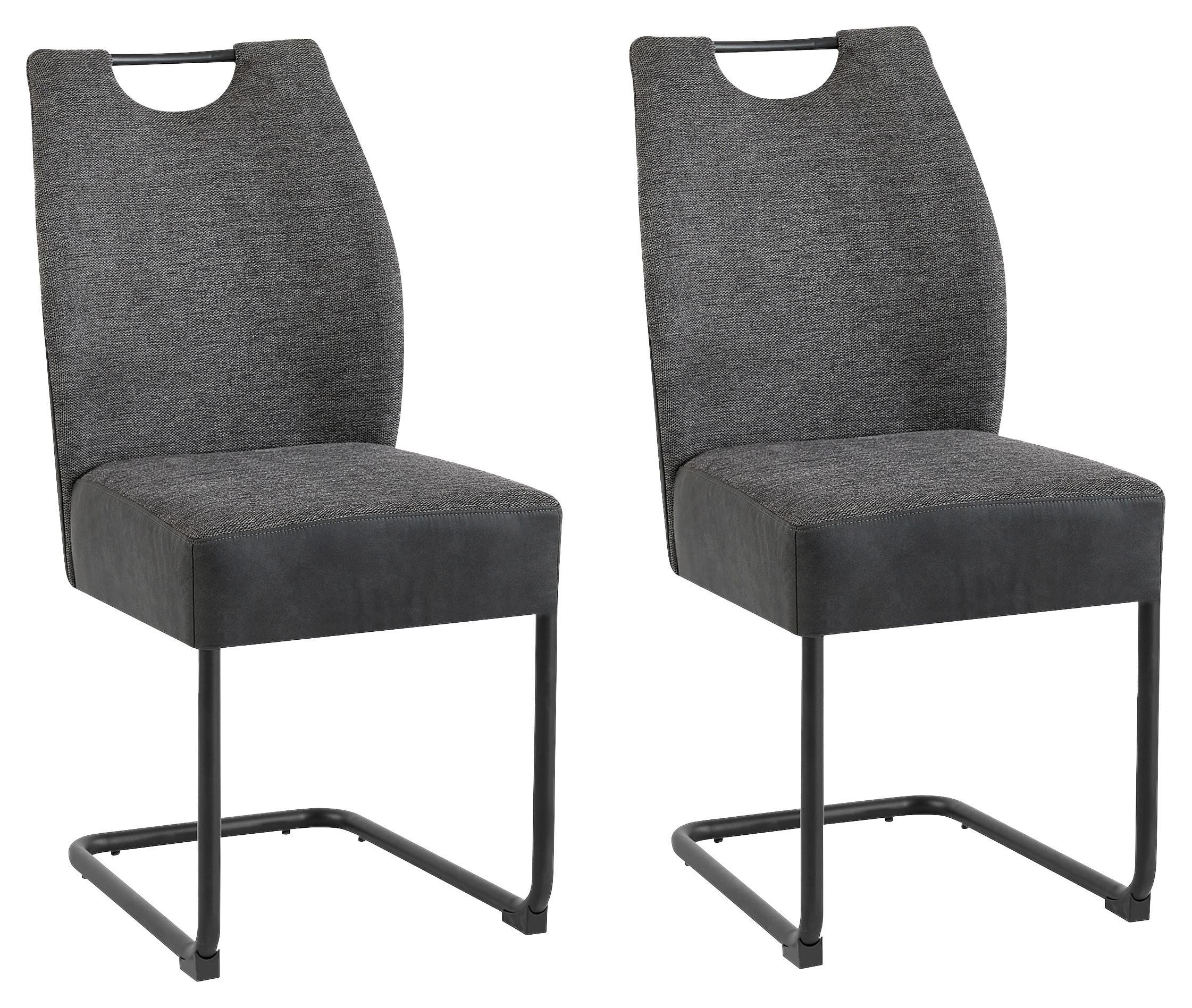 Stuhl-Set Peter - Anthrazit/Schwarz, MODERN, Metall (45/94/54cm) - Ambia Garden