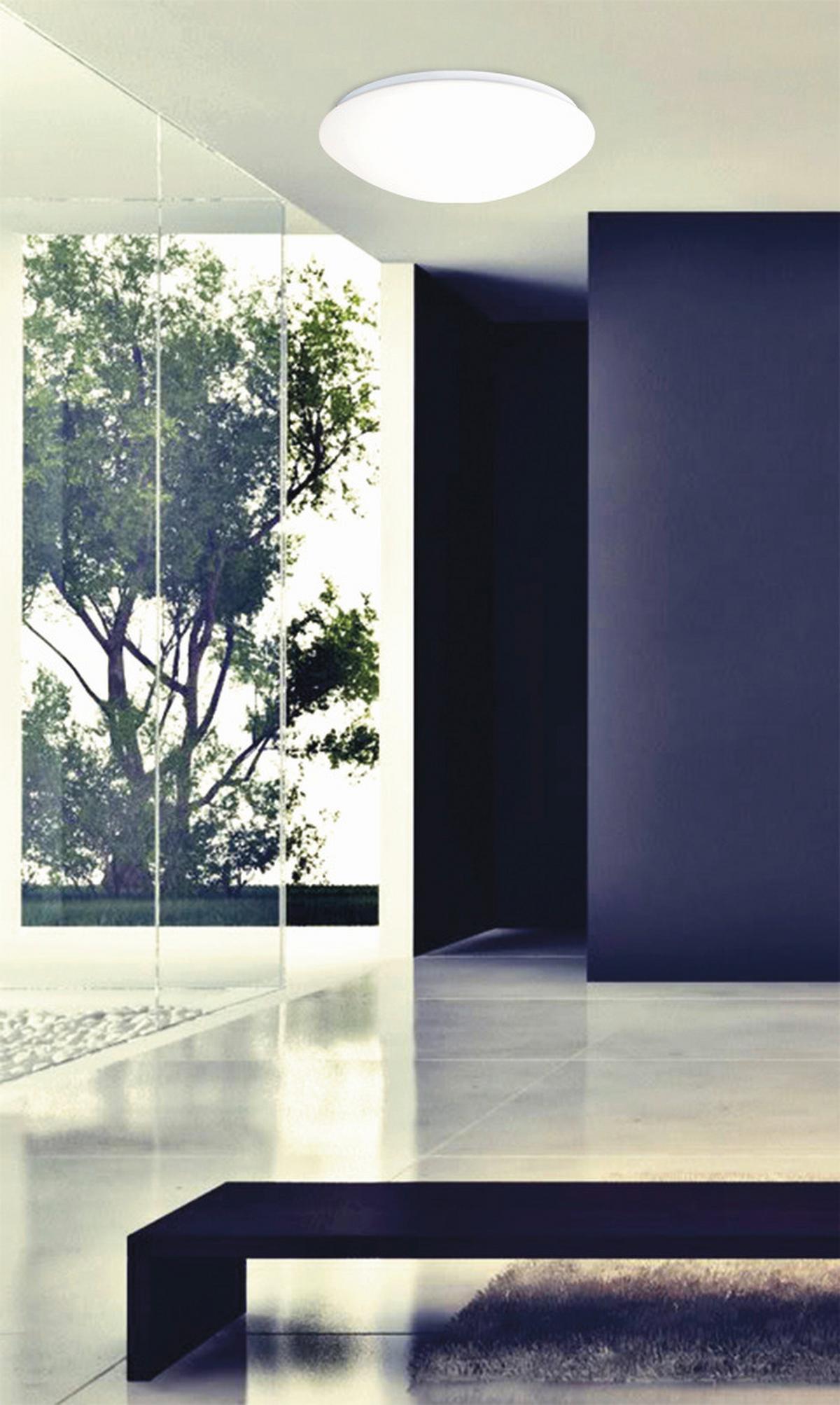 Led-deckenleuchte Ø 35 Cm Rund Dimmbar Mit Fernbedienung - Weiß, Basics, Kunststoff/Metall (35/11cm) - Näve