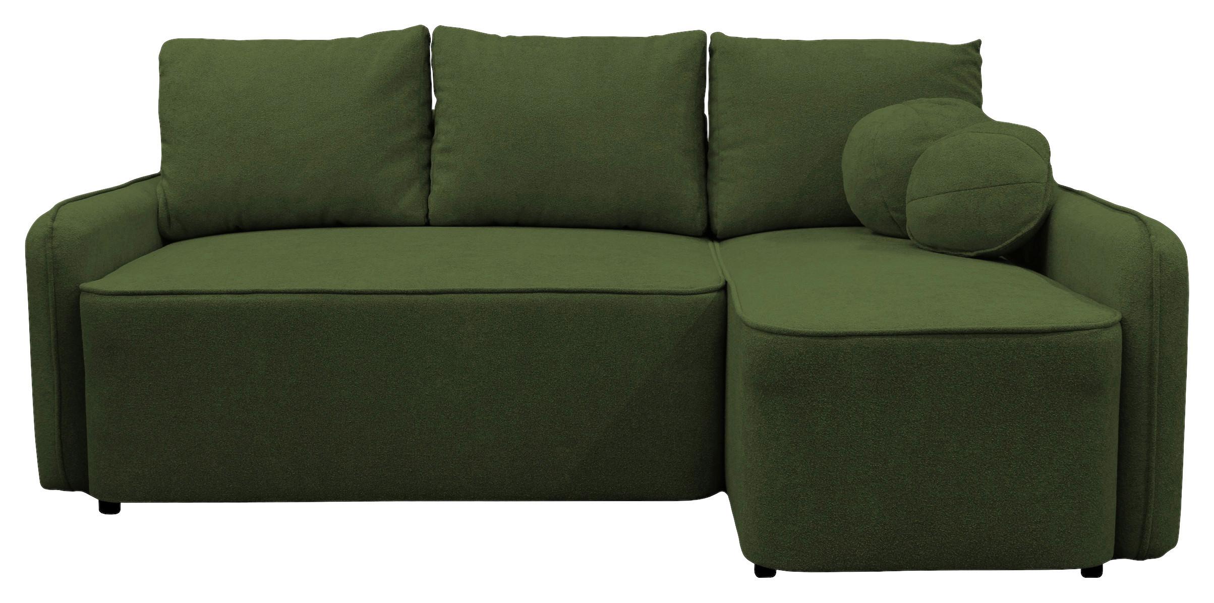Ecksofa Fancy Grün 209x143 cm - Schwarz/Grün, Design, Textil (209/143cm) - MID.YOU