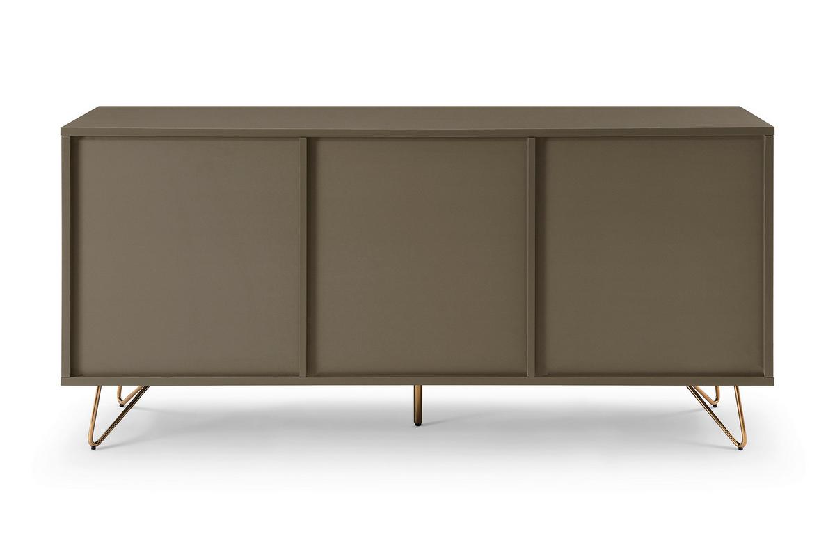 Sideboard Grau B: 150cm - Messingfarben/Grau, Design, Holzwerkstoff (150/70/40cm) - Livetastic