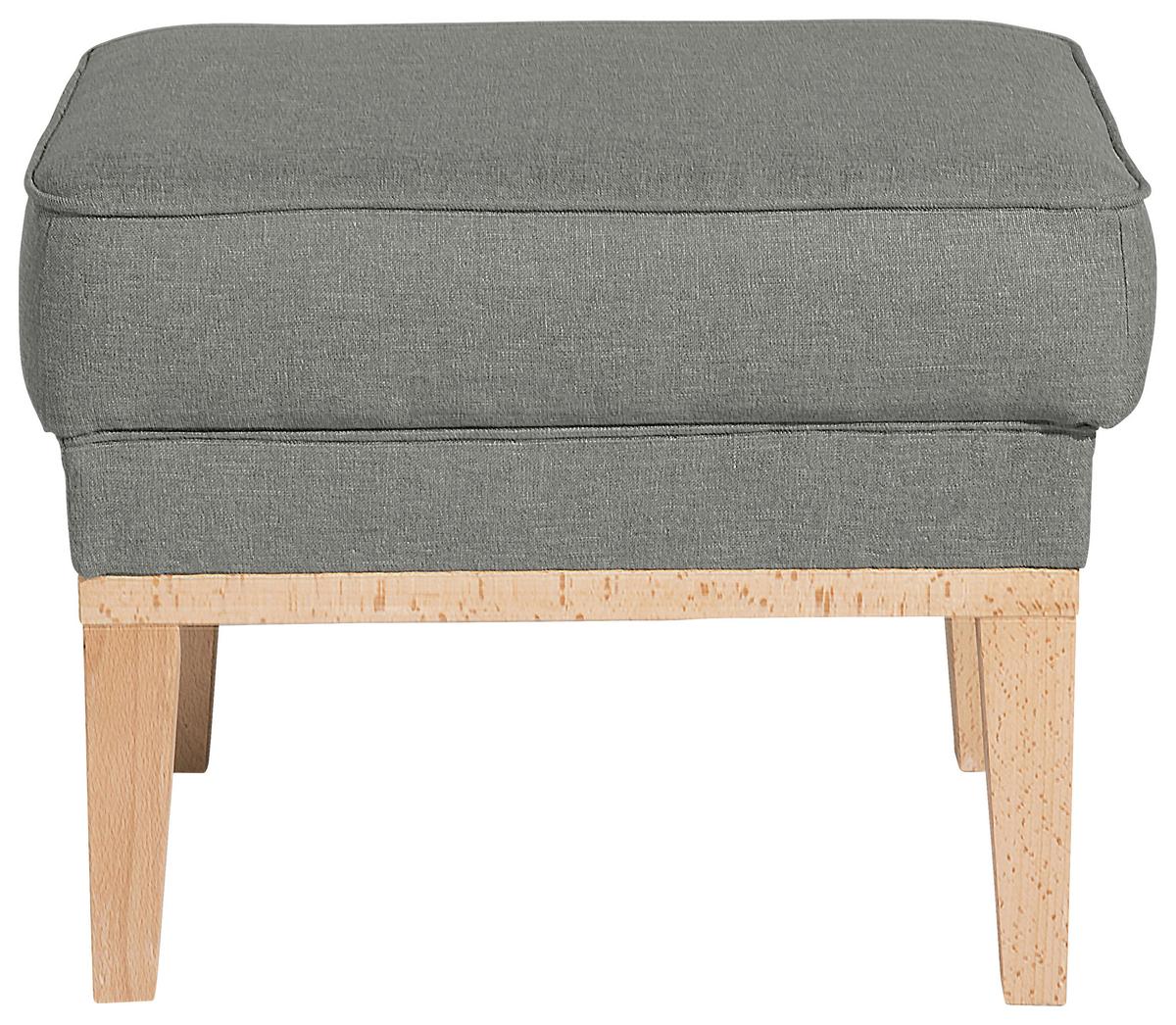 Hocker Angelo - Hellgrau/Naturfarben, KONVENTIONELL, Textil (50/41/41cm) - Max Winzer