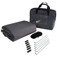 Schutzplane mit Schlaufen 3x4m m Premium Ripstop Anthrazit - Anthrazit, Basics (300/400cm)