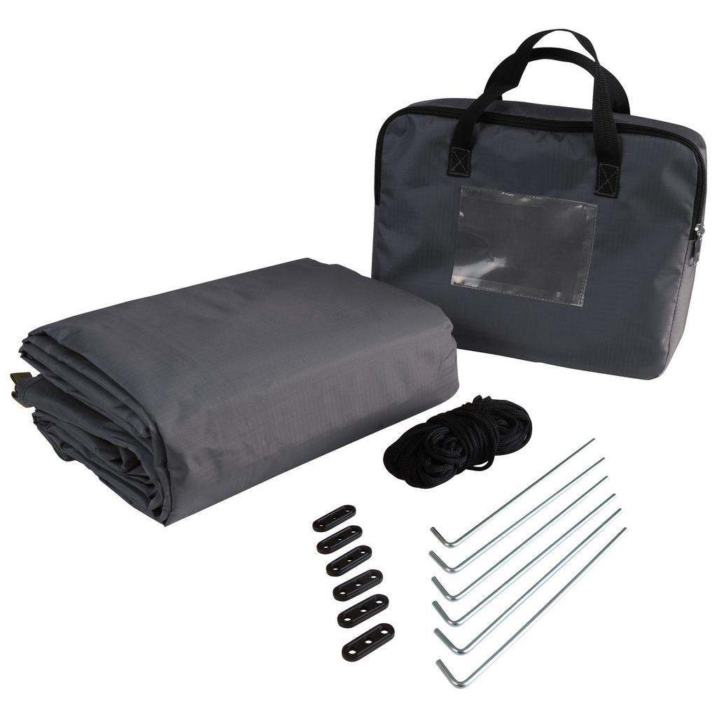 Schutzplane mit Schlaufen 3x4m m Premium Ripstop Anthrazit