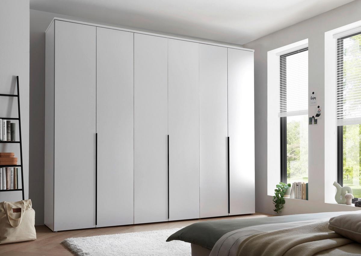 Drehtürenschrank 270 cm Kevo Weiß - Weiß, MODERN, Holzwerkstoff (270/225/52cm) - Carryhome