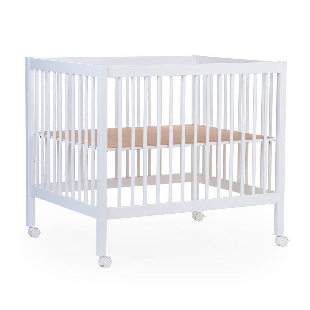 Laufgitter Höhenverstellbar Weiß, Inkl. Räder, L: 98 Cm - Weiß, KONVENTIONELL, Holz/Kunststoff (98/78/82cm) - Childhome