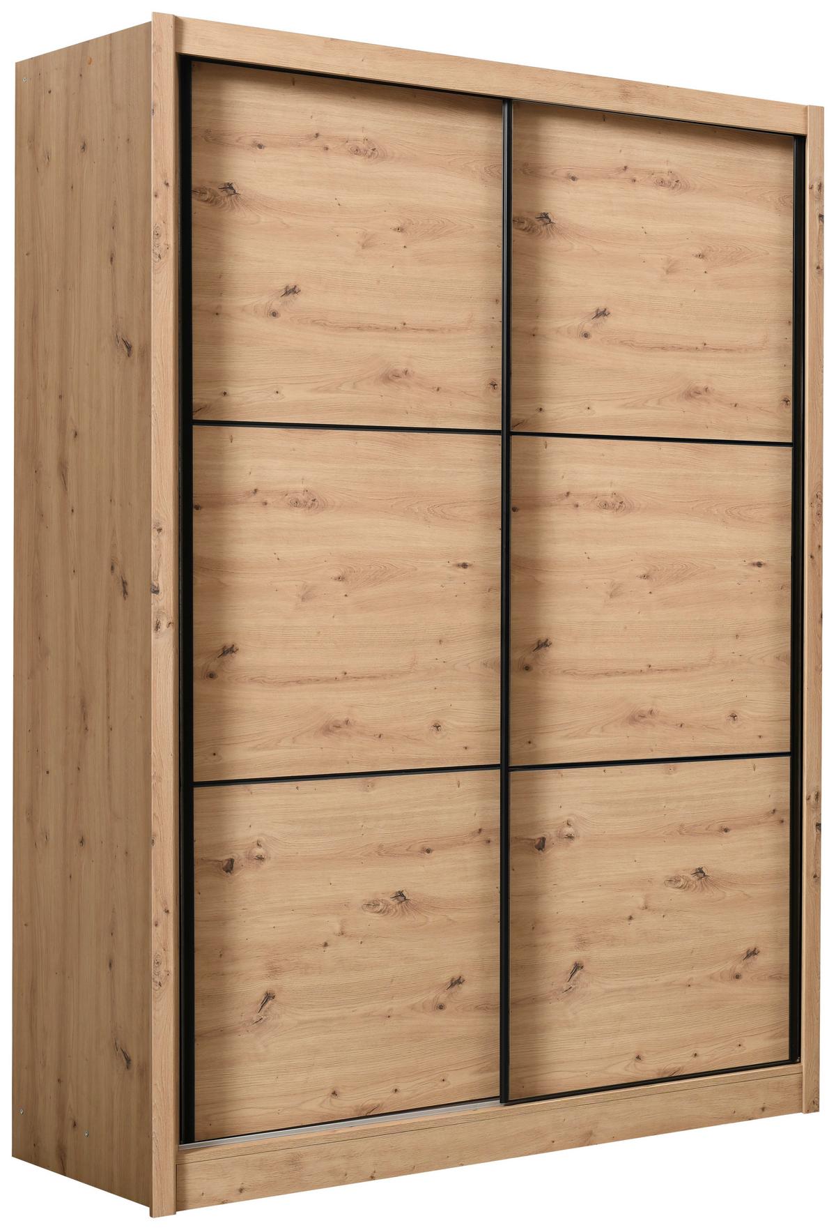 Tolóajtós Szekrény Navara 166/215,5 Cm - Artisan tölgy, Basics, faalapú anyag (166/215,5/60cm)