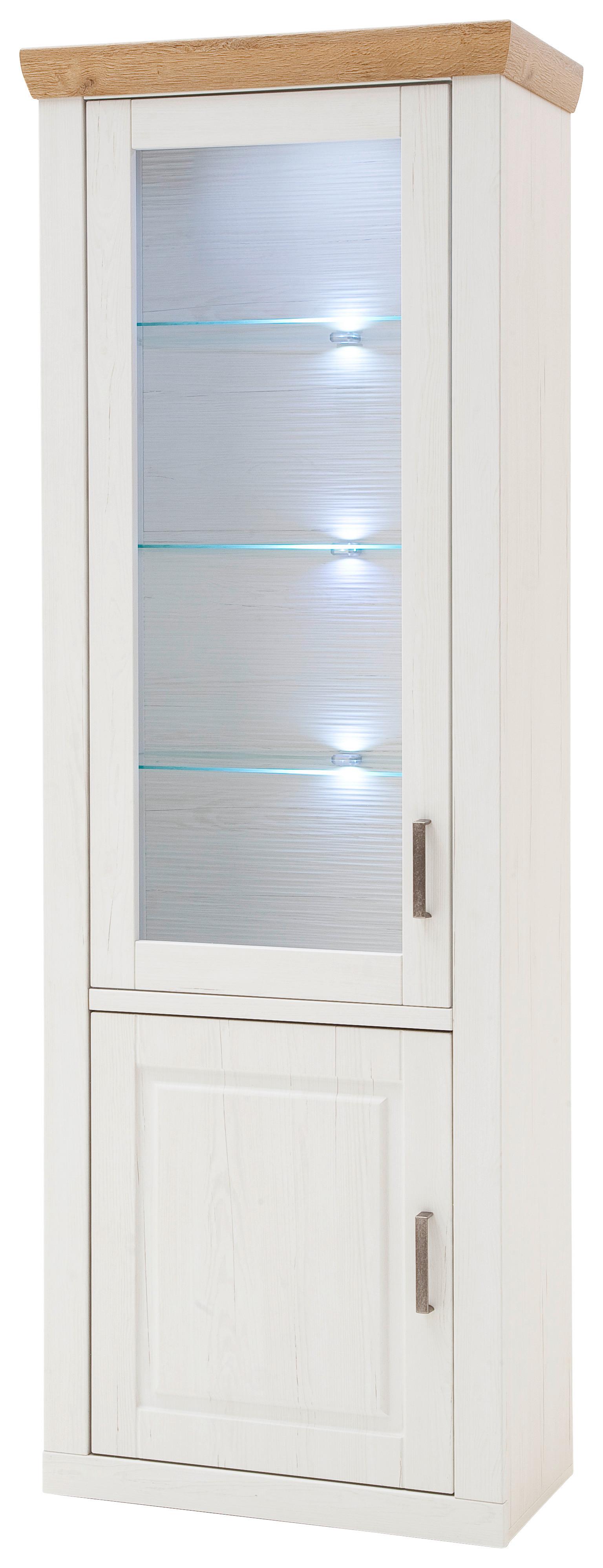 Vitrine Brixen B: 73 cm Eiche/Pinie Dekor