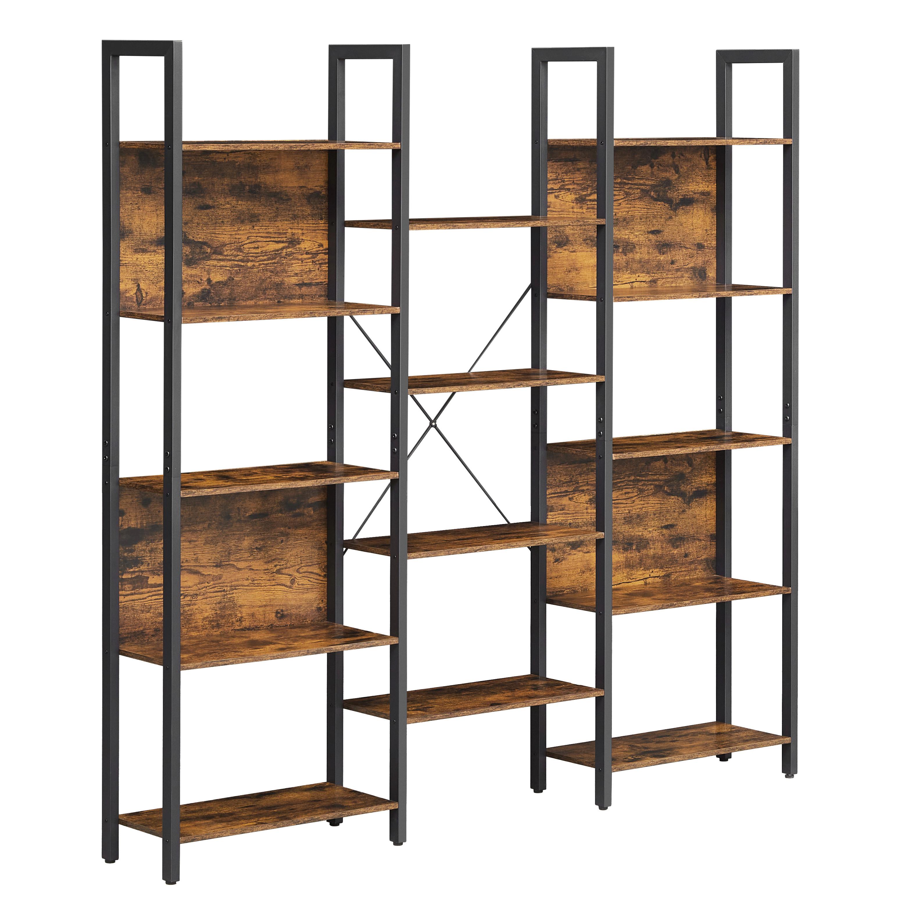 REGAL Regal B: 158 cm Braun/Schwarz - Schwarz/Braun, Trend, Holzwerkstoff (158/166/24cm) - Boxxx