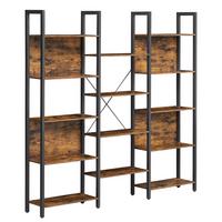 REGAL Regal B: 158 cm Braun/Schwarz - Schwarz/Braun, Trend, Holzwerkstoff (158/166/24cm) - Boxxx