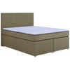 Boxspringbett Malta Mit Topper Beige, 140x200 Cm - Chromfarben/Beige, Basics, Holzwerkstoff/Textil (140/200cm) - P & B
