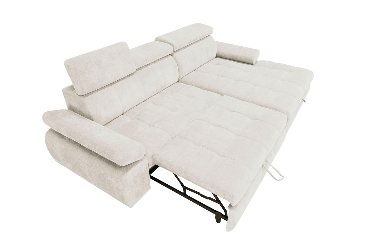 Rohová sedačka VEGAS, pravá, béžová žinylka - černá/béžová, Design, dřevo/textil (294/173cm)