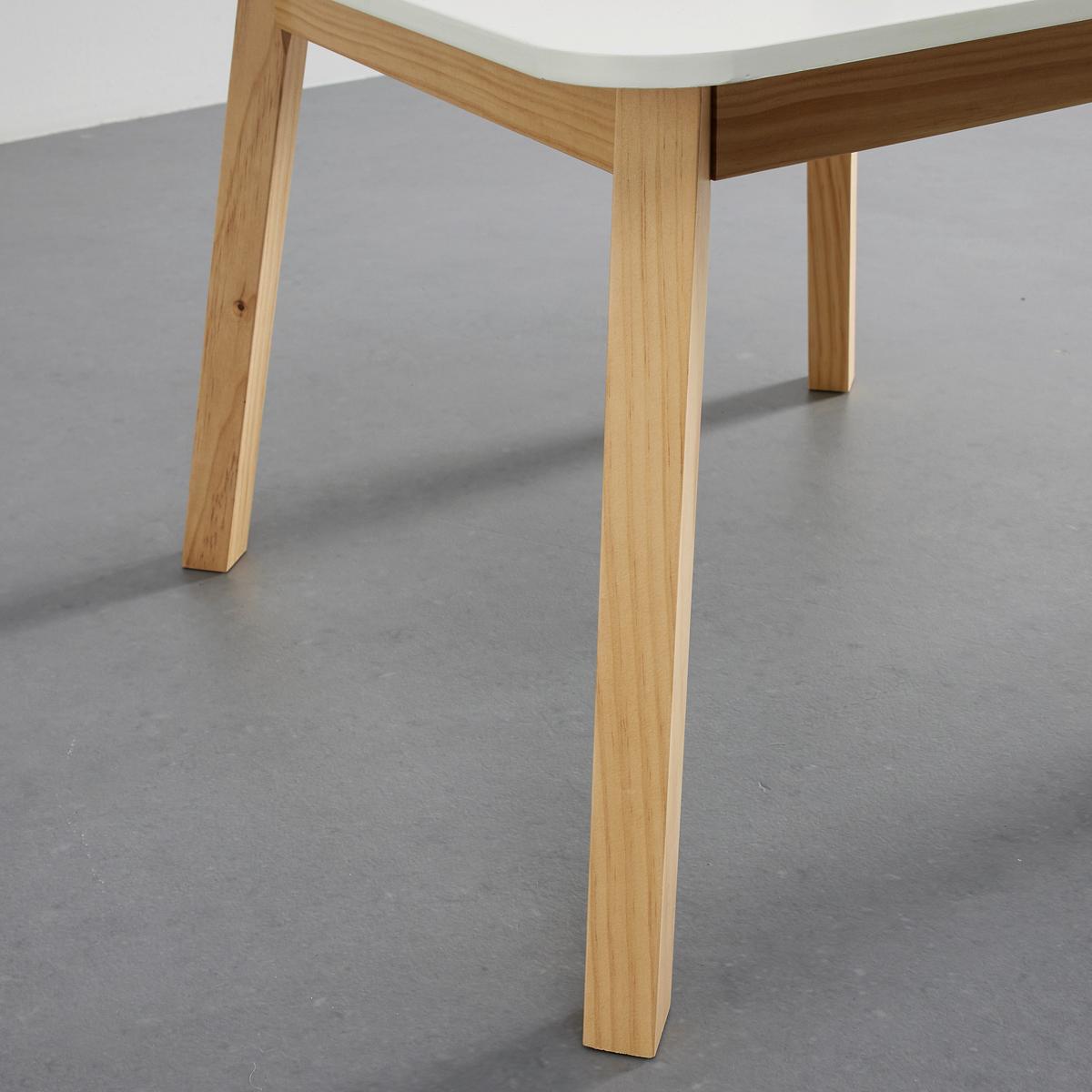 Dětská sedací souprava PINO bílá - bílá/barvy borovice, Moderní, dřevo (55/45/55cm) - Bessagi Kids