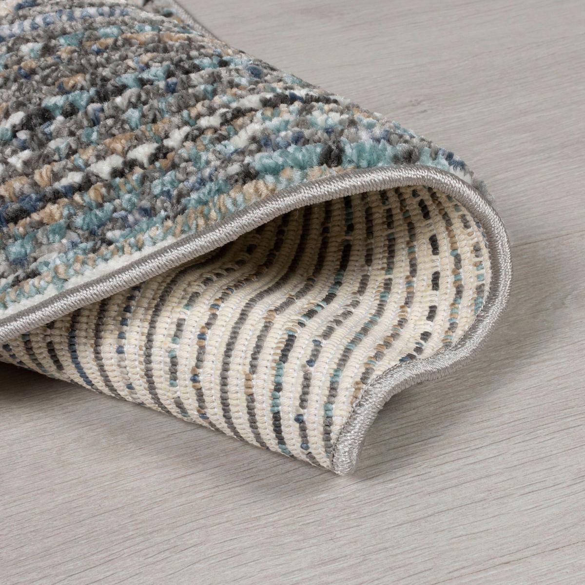 Flachwebteppich Camino Blue 140x140 - Blau, Basics, Textil (140cm)