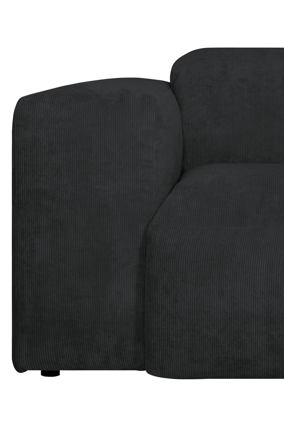 Ecksofa Hannah Schwarz 343x170 Cm - Schwarz, Design, Textil (343/170cm) - MID.YOU