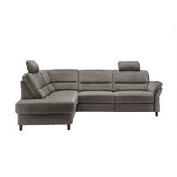 Ecksofa Cavoli Graubraun Relaxfunktion S: 190x266 Cm - Graubraun/Schwarz, MODERN, Textil (190/266cm) - Livetastic