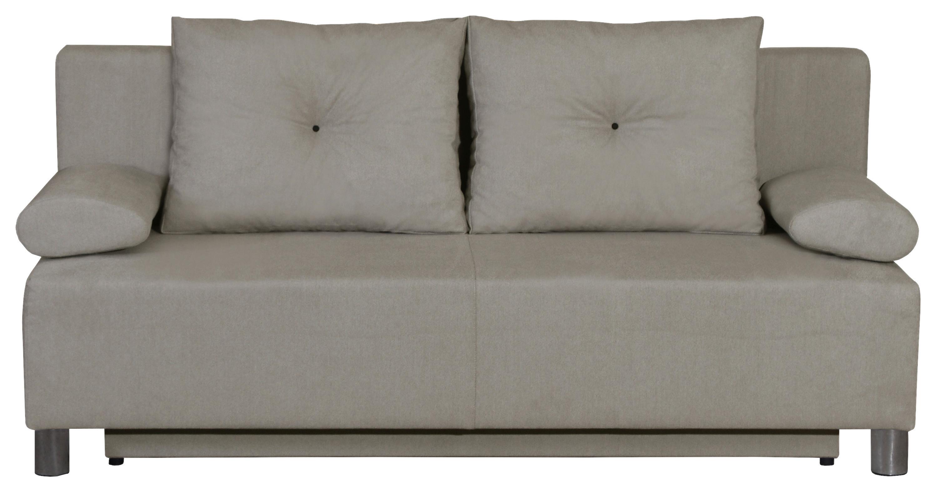 Kanapé Ibiza - bézs, Romantik / Landhaus, faalapú anyag/textil (190/90/85cm)