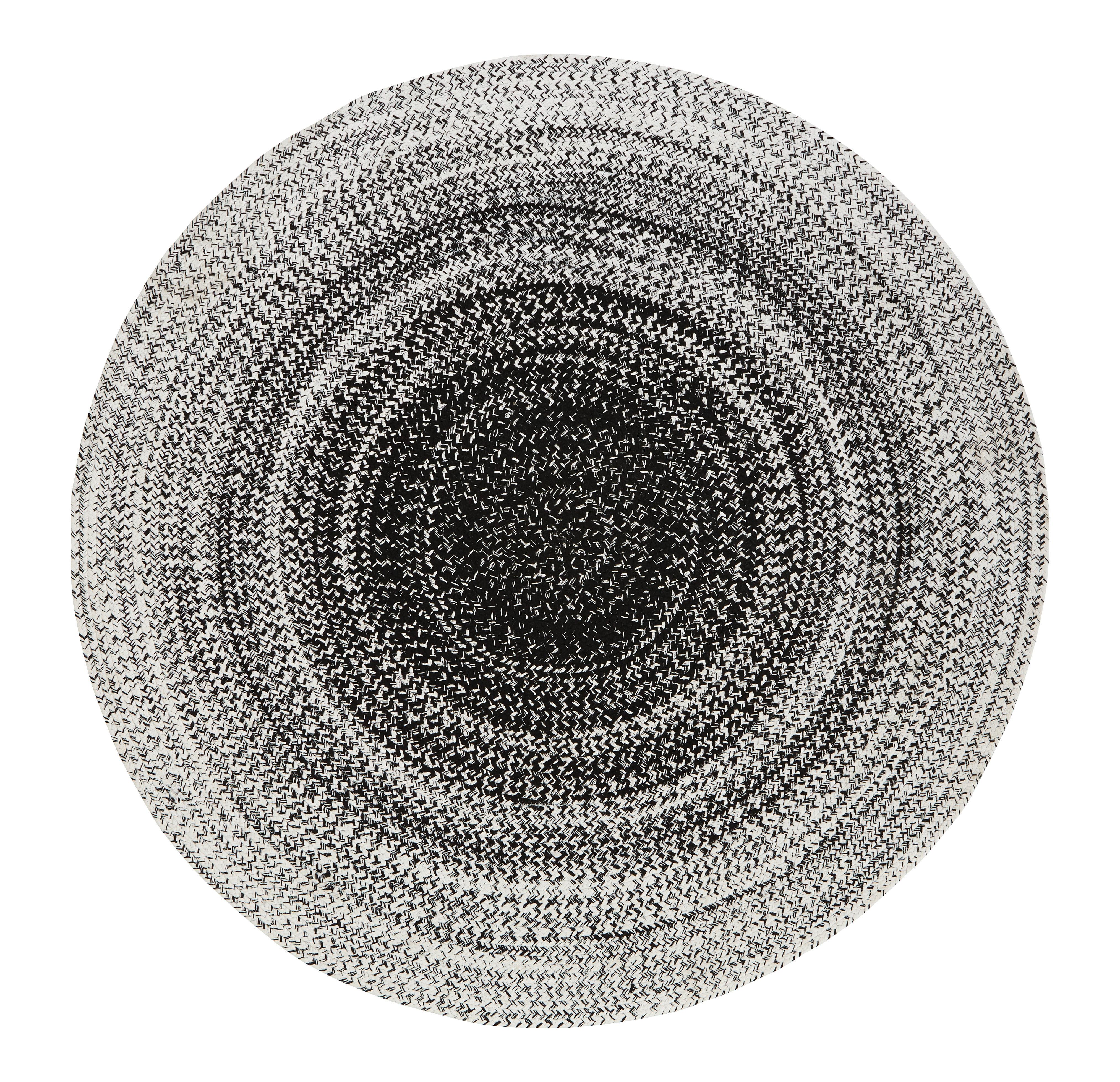 KOBEREC TKANÝ NA PLOCHO Marie, 160cm - bílá/černá, textil (160cm) - Modern Living