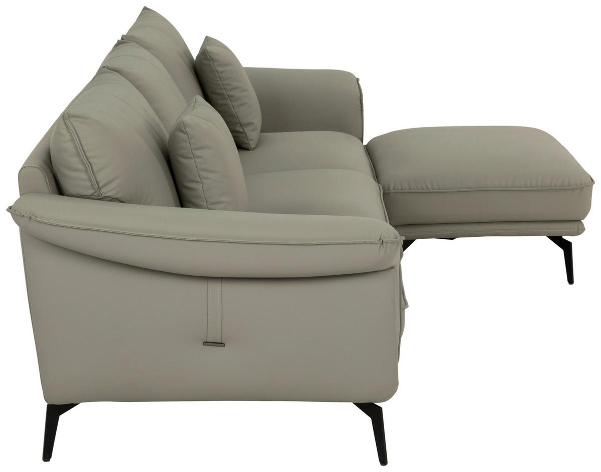 3-Sitzer-Sofa Daniele - Taupe/Schwarz, Design, Textil (289/84/92cm) - MID.YOU