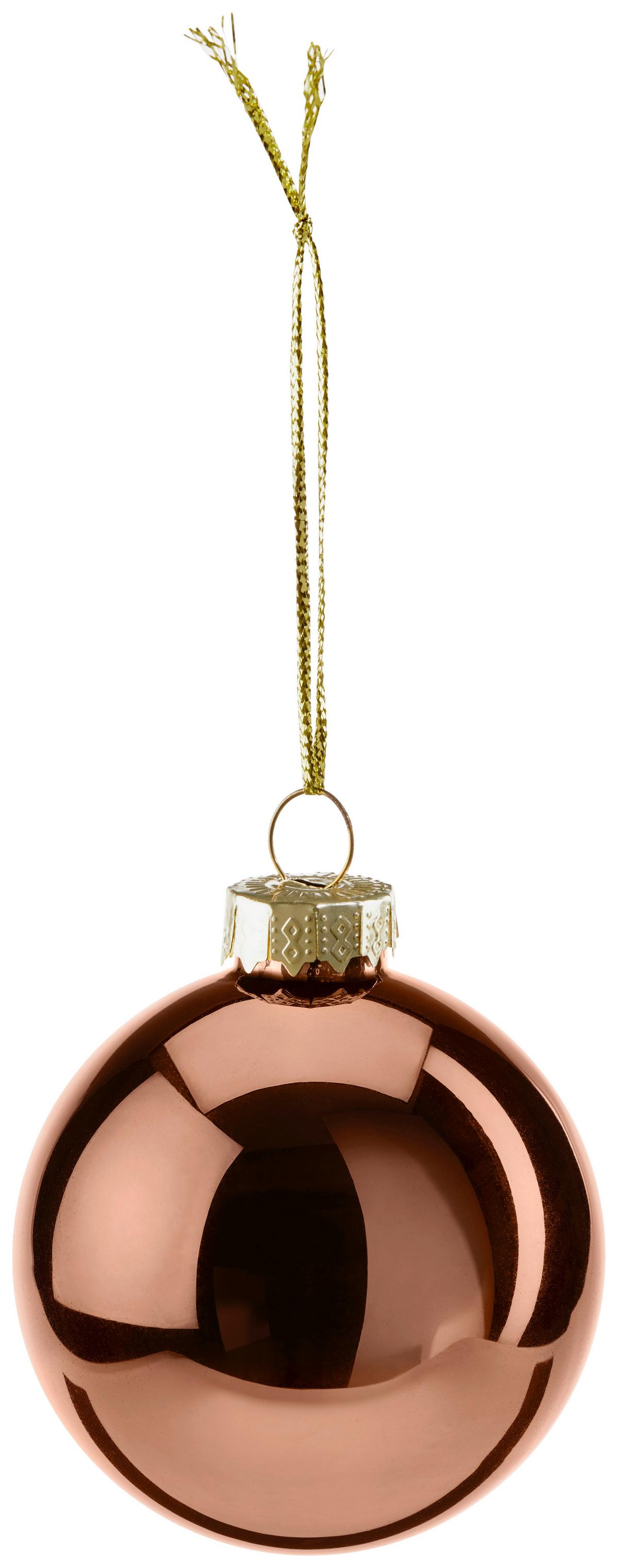 Christbaumkugel-Set Leni - Perlmutt/Braun, Basics, Glas (15/18cm)