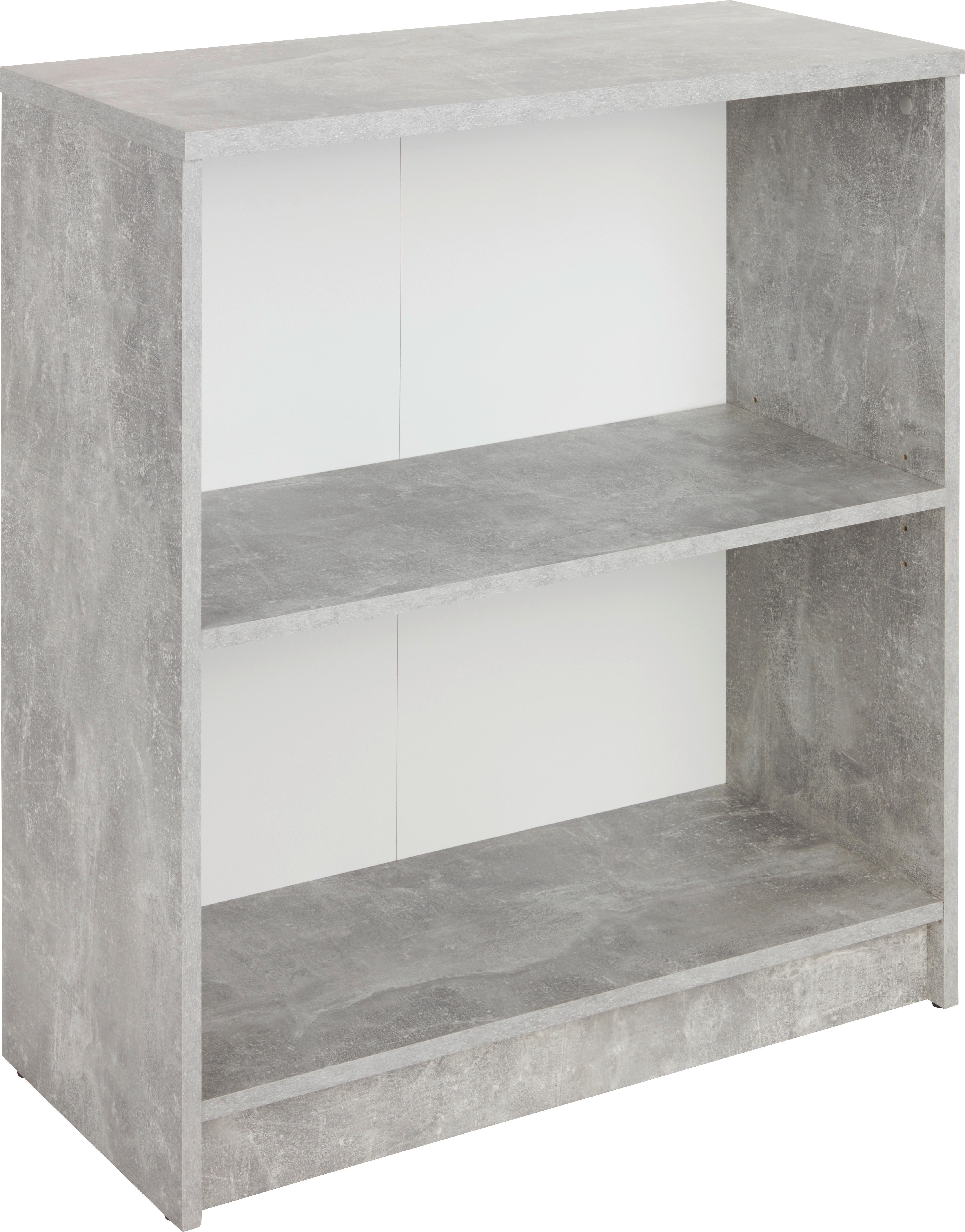 Regal 4-You New B 74 cm, Betonoptik - Schwarz/Weiß, MODERN, Holzwerkstoff (74/85,5/34,6cm)
