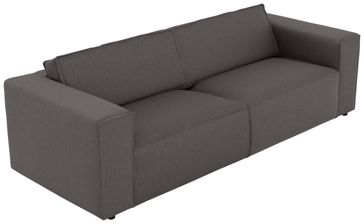 3-sitzer-sofa Dice Dunkelgrau - Dunkelgrau/Schwarz, MODERN, Textil (250/80/102cm) - MID.YOU