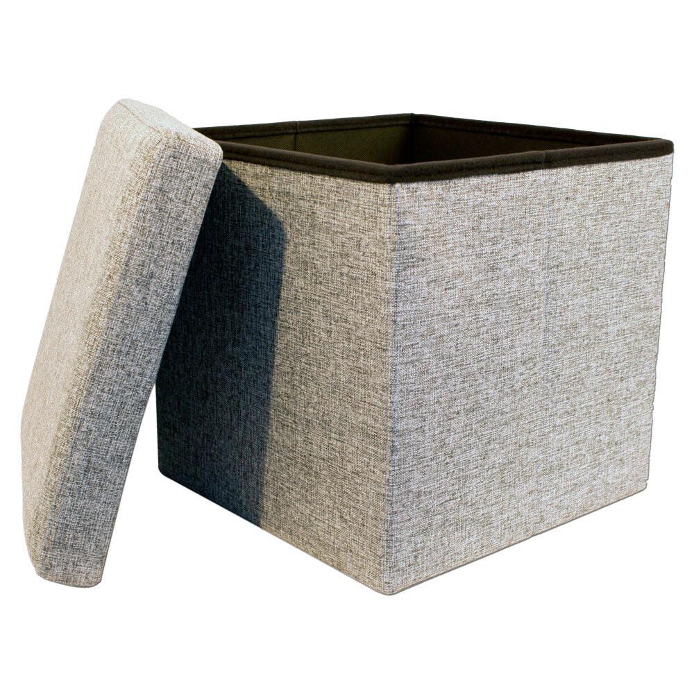 Sitzwürfel Storecube - Grau, Basics, Textil (38/38/38cm) - Echtwerk
