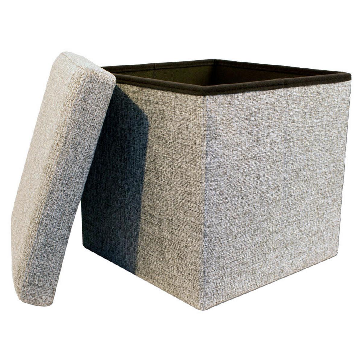 Sitzwürfel Storecube - Grau, Basics, Textil (38/38/38cm) - Echtwerk