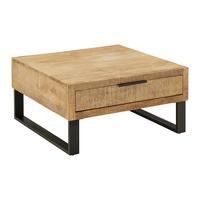 Konferenčný stolík EVEREST EVEREST -EXKLUSIV- - čierna/prírodná farba, Natur, kov/drevo (80/80/40cm)