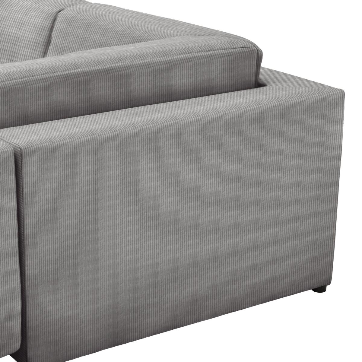 Wohnlandschaft Vouge Grau U: 283x371x208 Cm - Buchefarben/Schwarz, KONVENTIONELL, Textil (283/371/208cm) - Livetastic