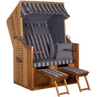 Strandkorb Trend 10 Natur - Naturfarben, LIFESTYLE, Holz/Textil (120/165/80cm)