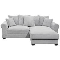 Ecksofa mit Schlaffunktion & Bettkasten Maureen Hellgrau - Hellgrau/Schwarz, KONVENTIONELL, Textil (255/185cm) - MID.YOU