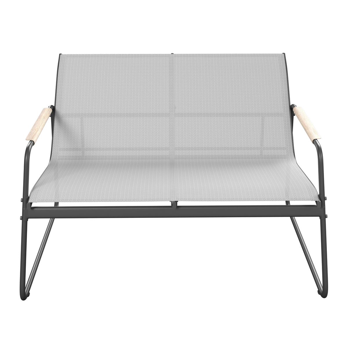 Loungegarnitur Mailand - Dunkelgrau/Hellgrau, MODERN, Kunststoff/Textil - Beldano