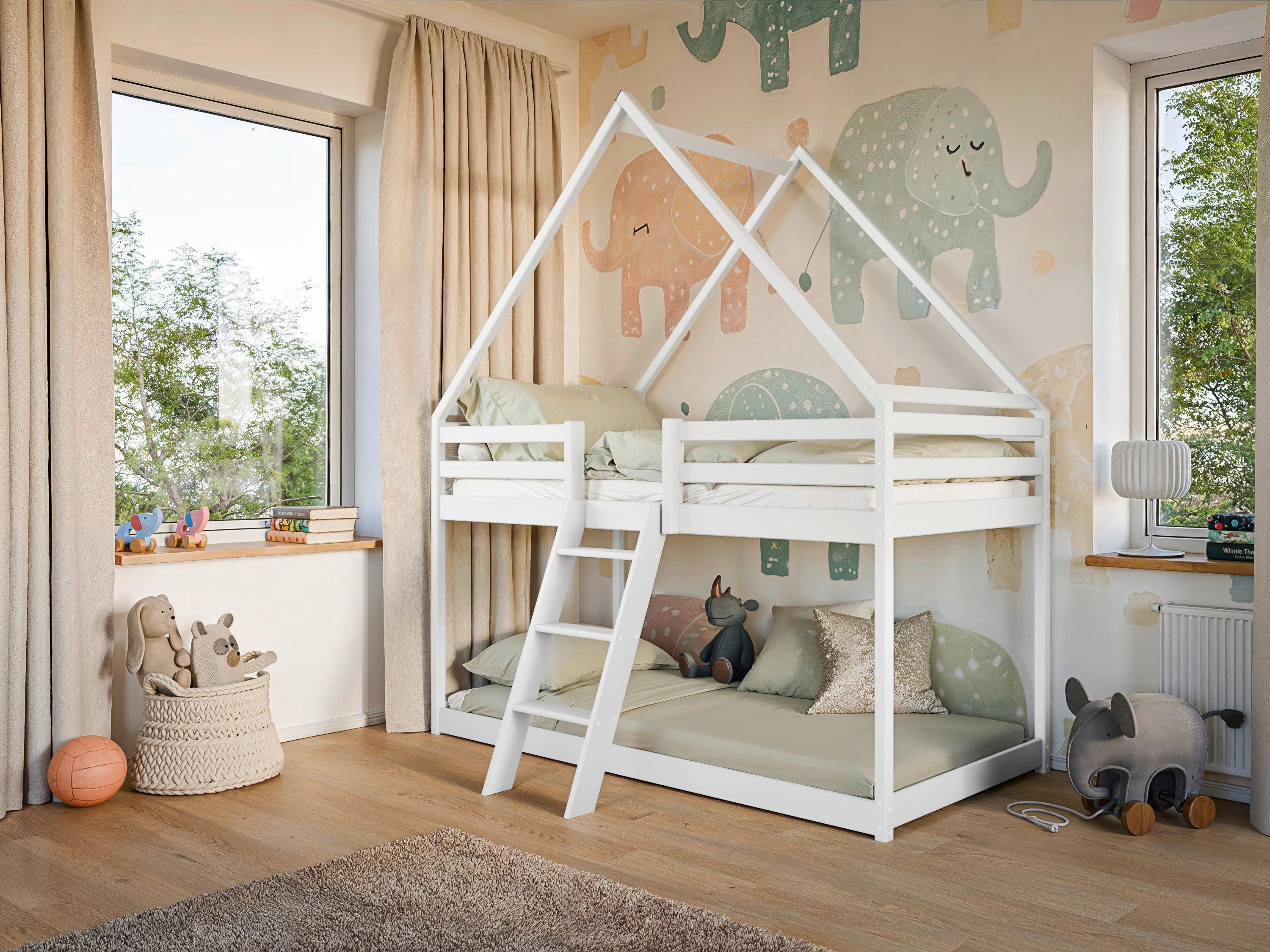 Palanda SWEET 90x200 cm, borovice, bílá - bílá/barvy břízy, Lifestyle, dřevo (97/224/208cm) - Mömax