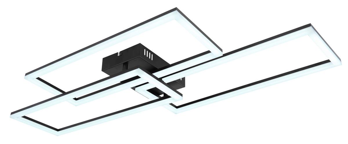 Led Mennyezeti Lámpa 67247-58 - fekete/opál, Design, műanyag/fém (90/40/8cm) - Globo