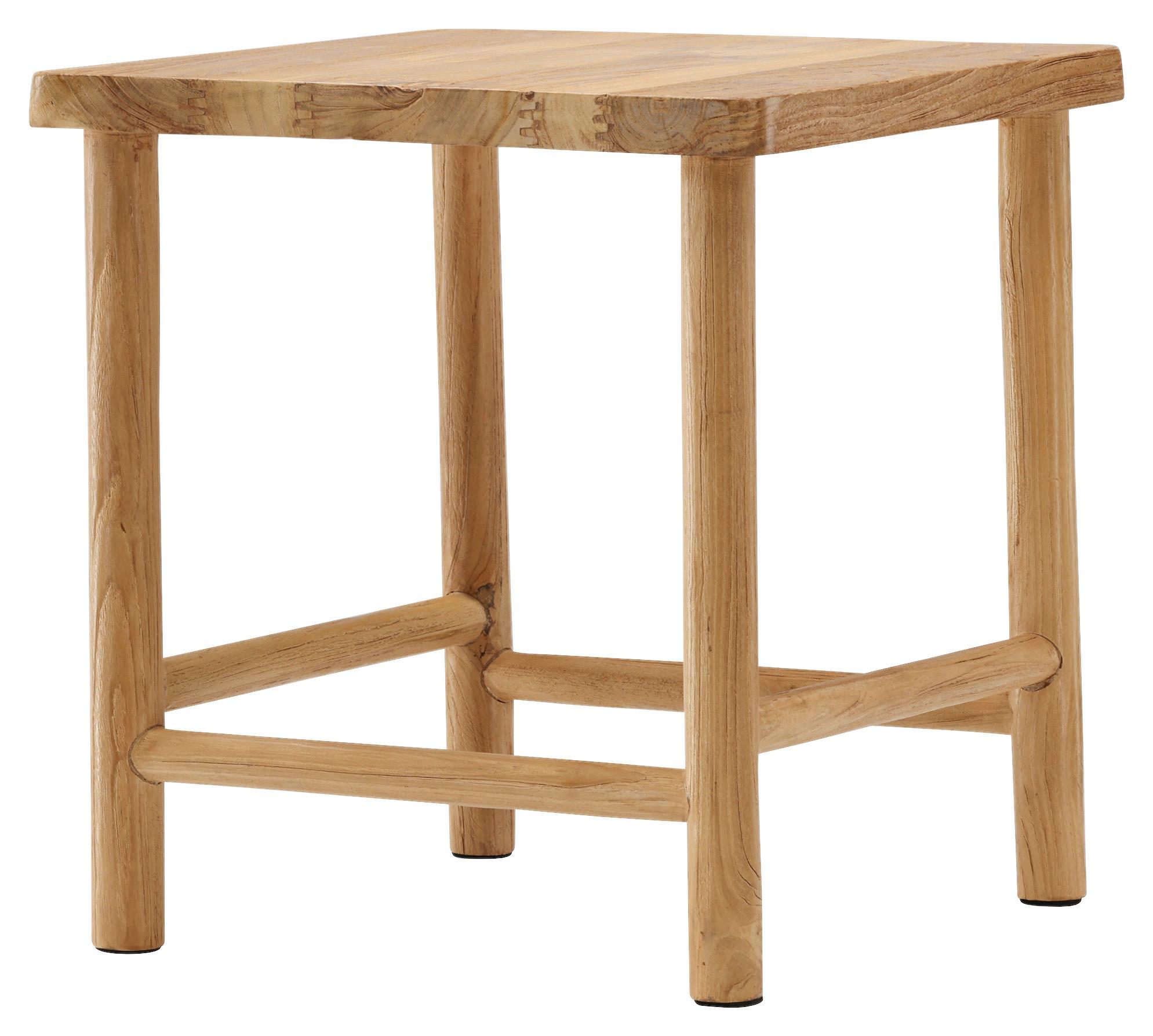 Hocker Noster - Hellbraun, Design, Holz (42/46/42cm) - Livetastic