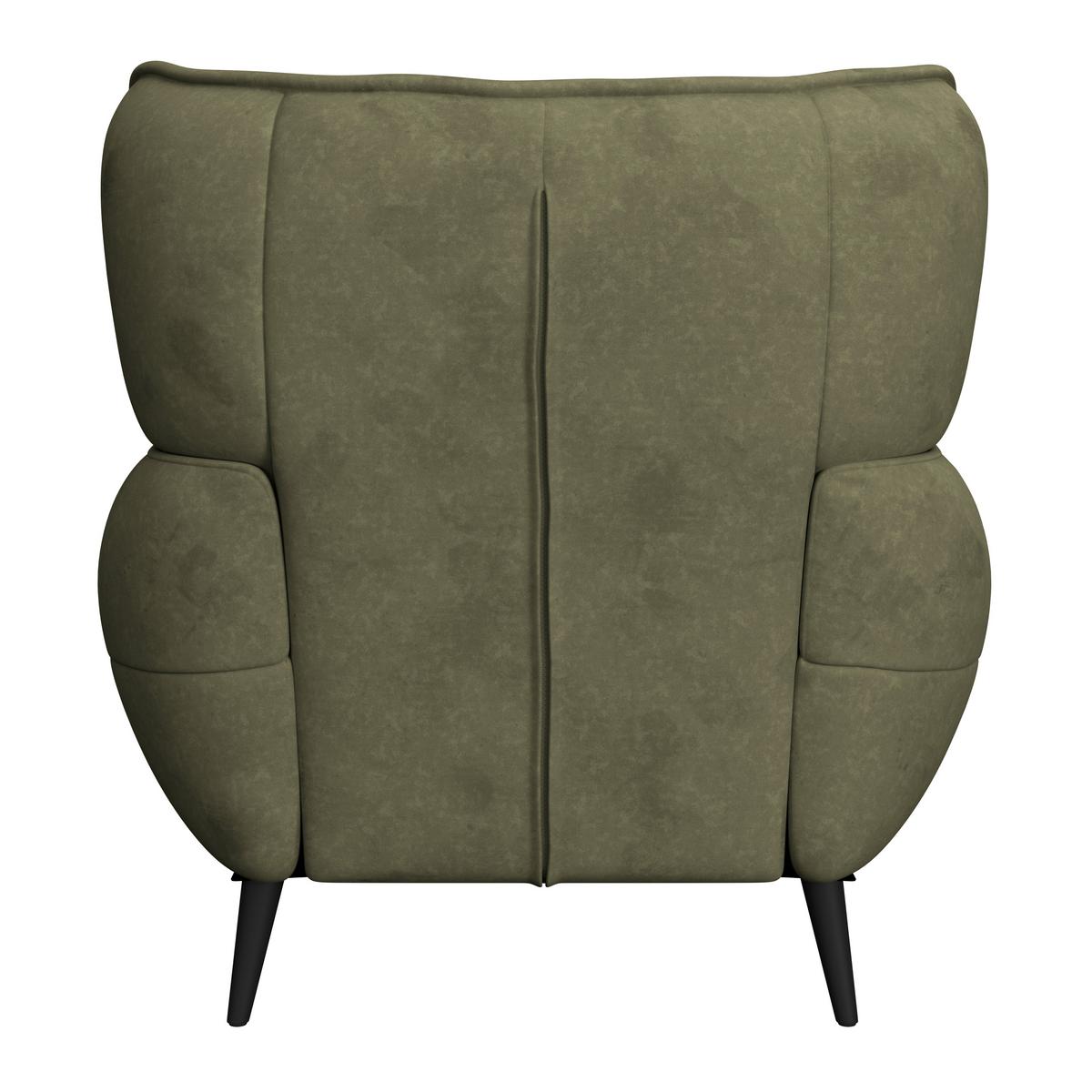 Kreslo ušiak PESCARA. tmavozelená - čierna/tmavozelená, Modern, textil (103/105/98cm)