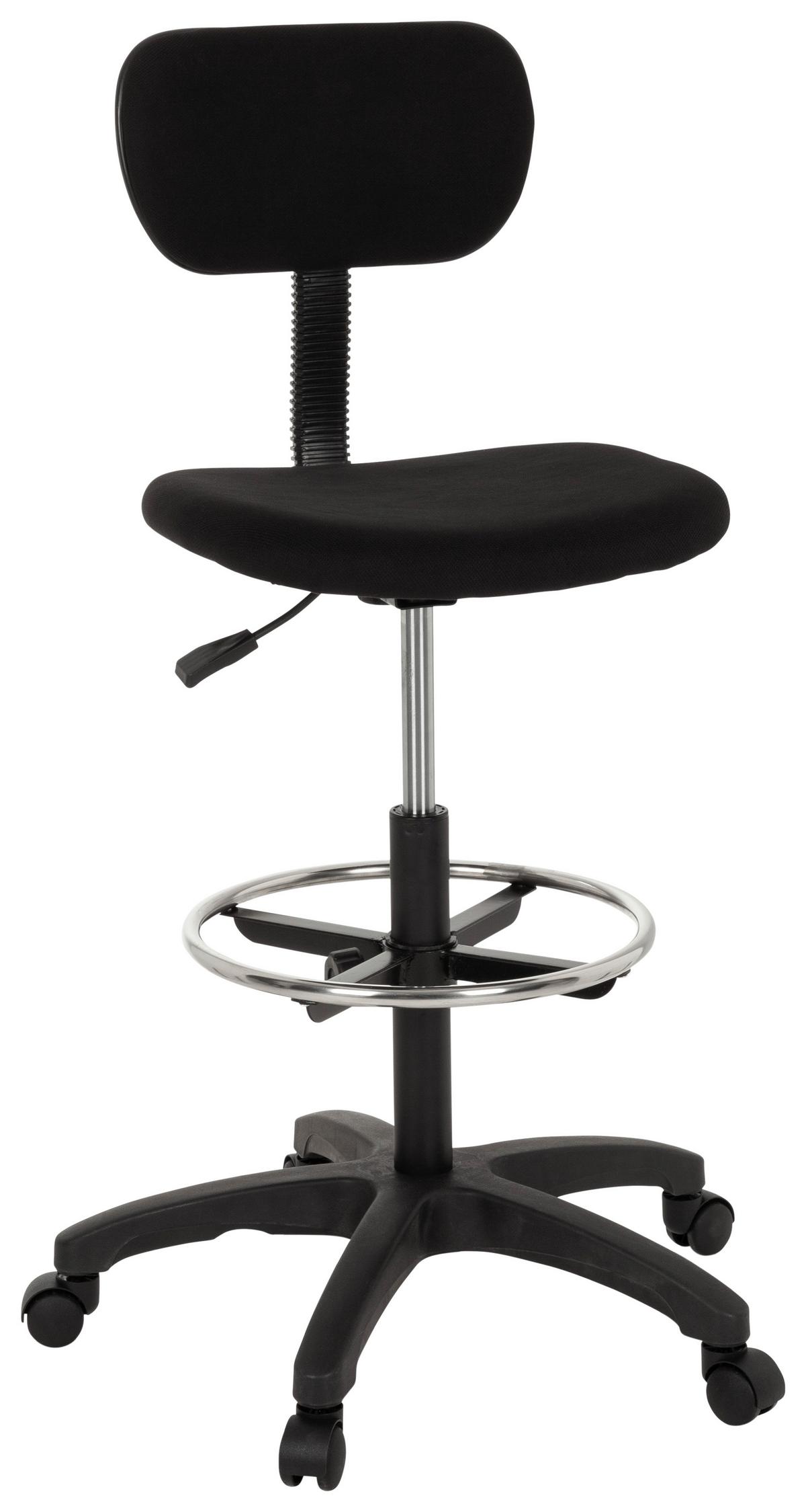 Bürostuhl Top Work 05 Schwarz Bis 100 Kg - Schwarz, Basics, Kunststoff/Textil (60/96/58cm) - MID.YOU