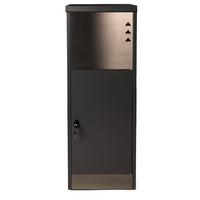 Paketbox Mit 2 Schlüssel H: 118,5 Cm - Schwarz, Basics, Metall (39,5/118,5/38,5cm)