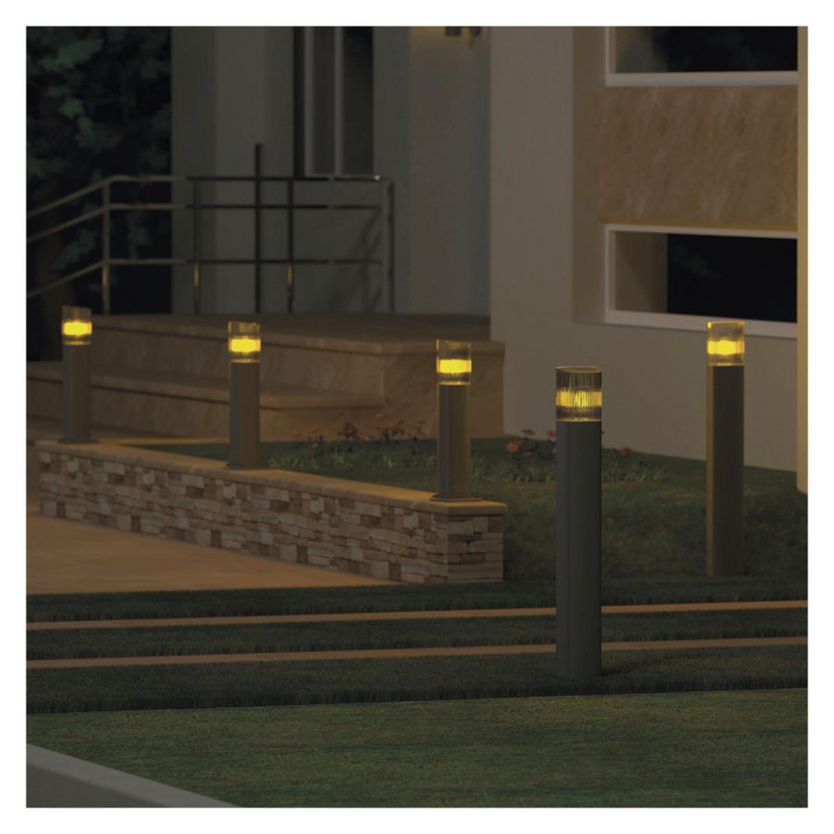 VONKAJŠIE LED SVIETIDLO LANA - antracitová, Modern, kov/plast