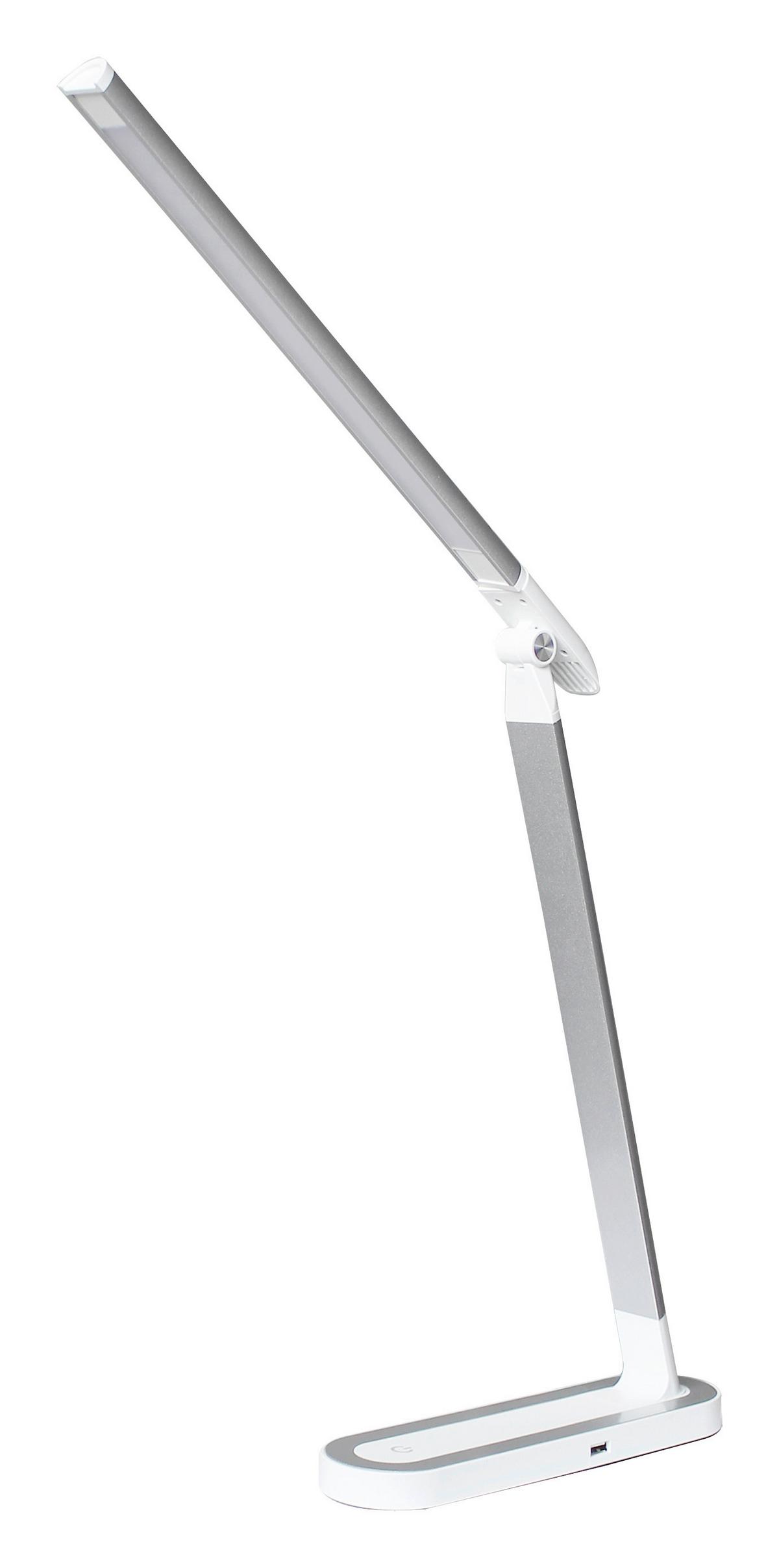 Led Íróasztali Lámpa Misha - ezüstszínű/fehér, fém (6.5/40/6.5cm) - Rabalux
