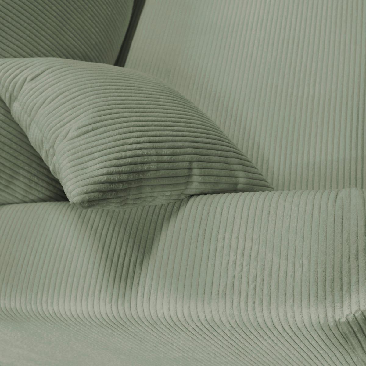 Schlafsofa Ralf Grün B: 232 cm - Silberfarben/Grün, Design, Textil (232/88/105cm) - MID.YOU