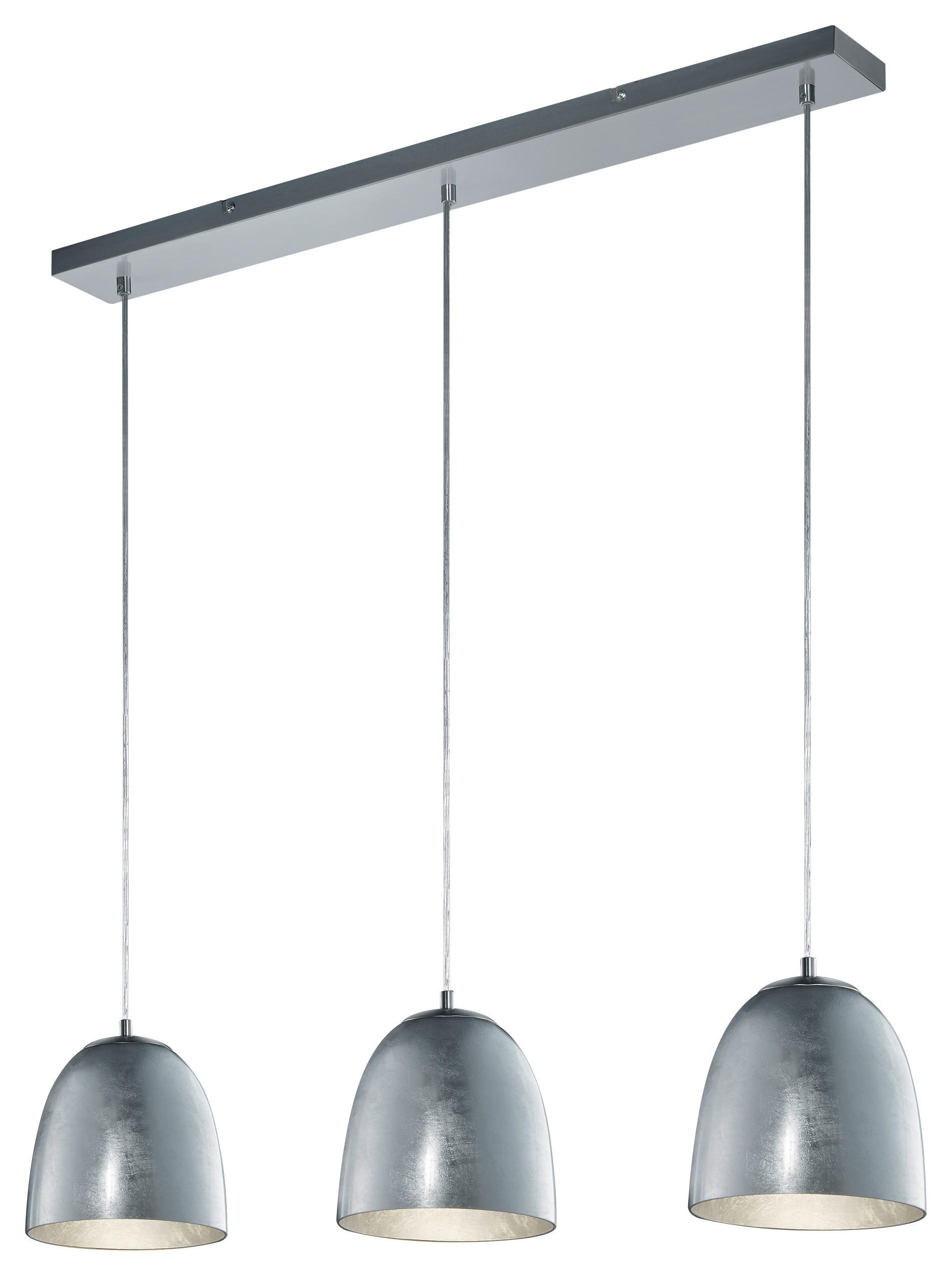 Hängeleuchte Ontario H: 130 cm 3-Flammig, Metall/Glas - Silberfarben/Nickelfarben, LIFESTYLE, Glas/Metall (80/130cm) - Trio Leuchten